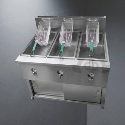 Freidora de Patas con 3 Cestas y Gabinete Corredizo