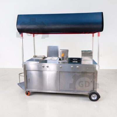 Carrito Multifuncional Con Freidora y Quemadores